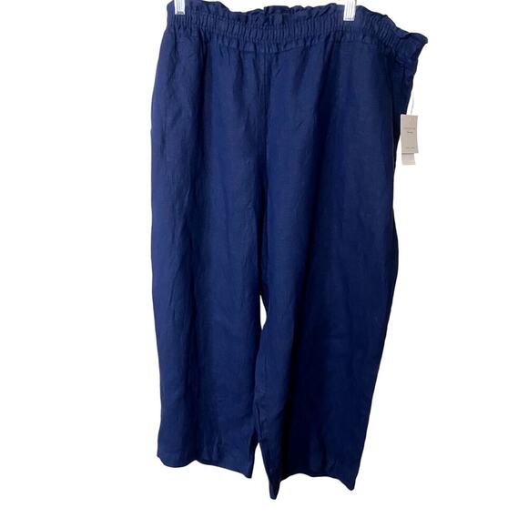 Charter Club Blue 100% Linen Pants - Size XXL (NWT) - Picture 1 of 10